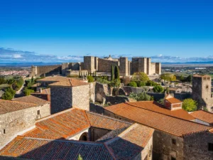 View of the Trujillo Castle in Spain