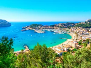 View of the beautiful town Port de Soller